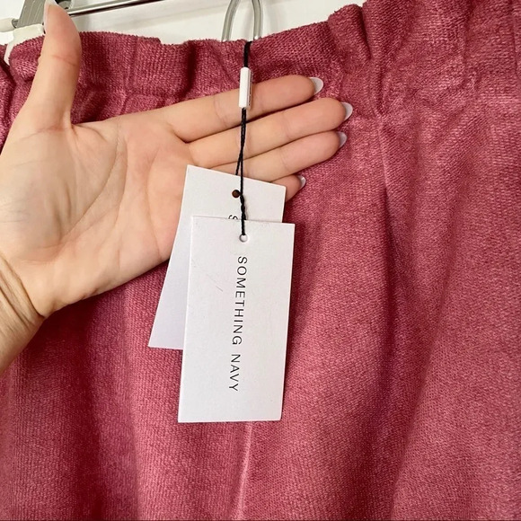 Like New Something Navy Meghan Pink Reversed Jersey Joggers - Picture 12 of 12